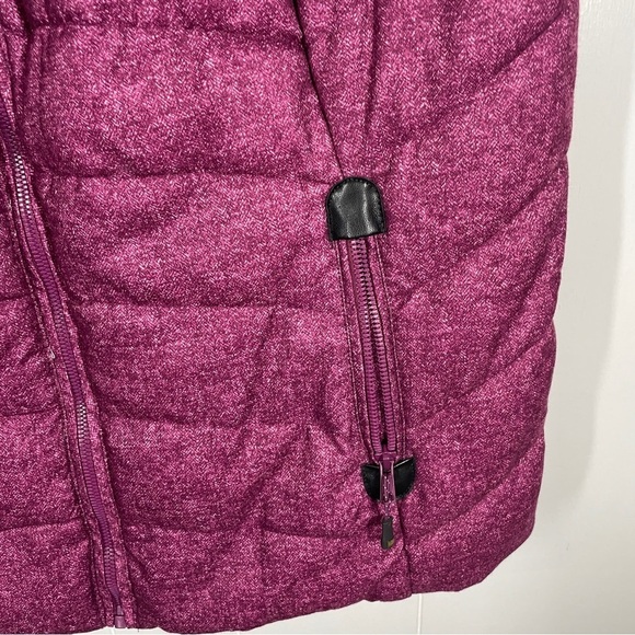 Green Tea Purple Sparkle Faux Fur Lined Puffer Plus Size Vest XXL - Picture 3 of 7